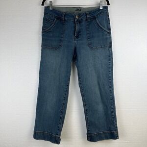 Jag Stretch Capri‎ Cropped Jeans Women Size 10 Blue Straight Leg Medium Wash